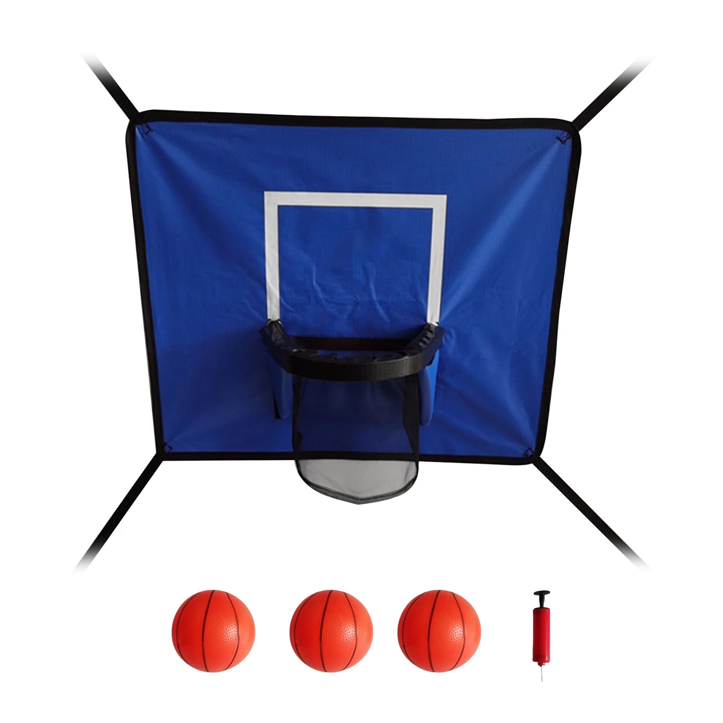 1 Set Trampoline Basketball Hoop with 3 Mini Balls And Pump Weatherproof Easy to Assemble Kids Entertainment Sport Trampoline Ac