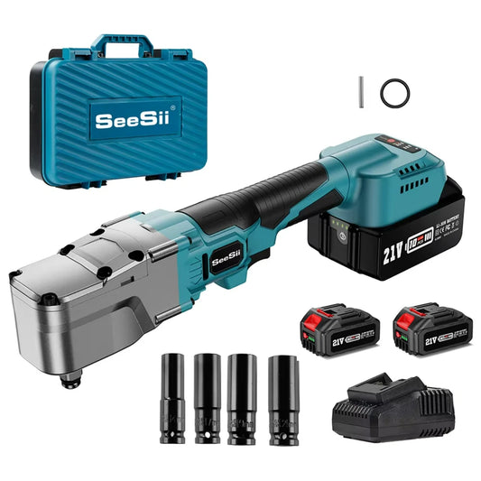 Seesii 300NM 1/2'' Right Angle Impact Wrench kit Brushless Electric Ratcheting Wrench Car Repair Tools for Makita 18v Battery
