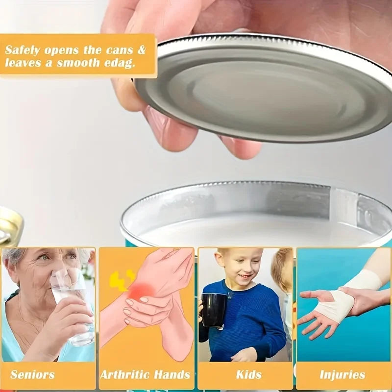 One-Touch  Can Opener - Safe, Smooth, And Effortless - Perfect For All Sizes Of Cans - Best Kitchen Gadget For Easy Cooking