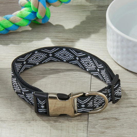 Vibrant Life, Dog Collars, Diamond Print Fashion Dog Collar, Multi-Color, Large