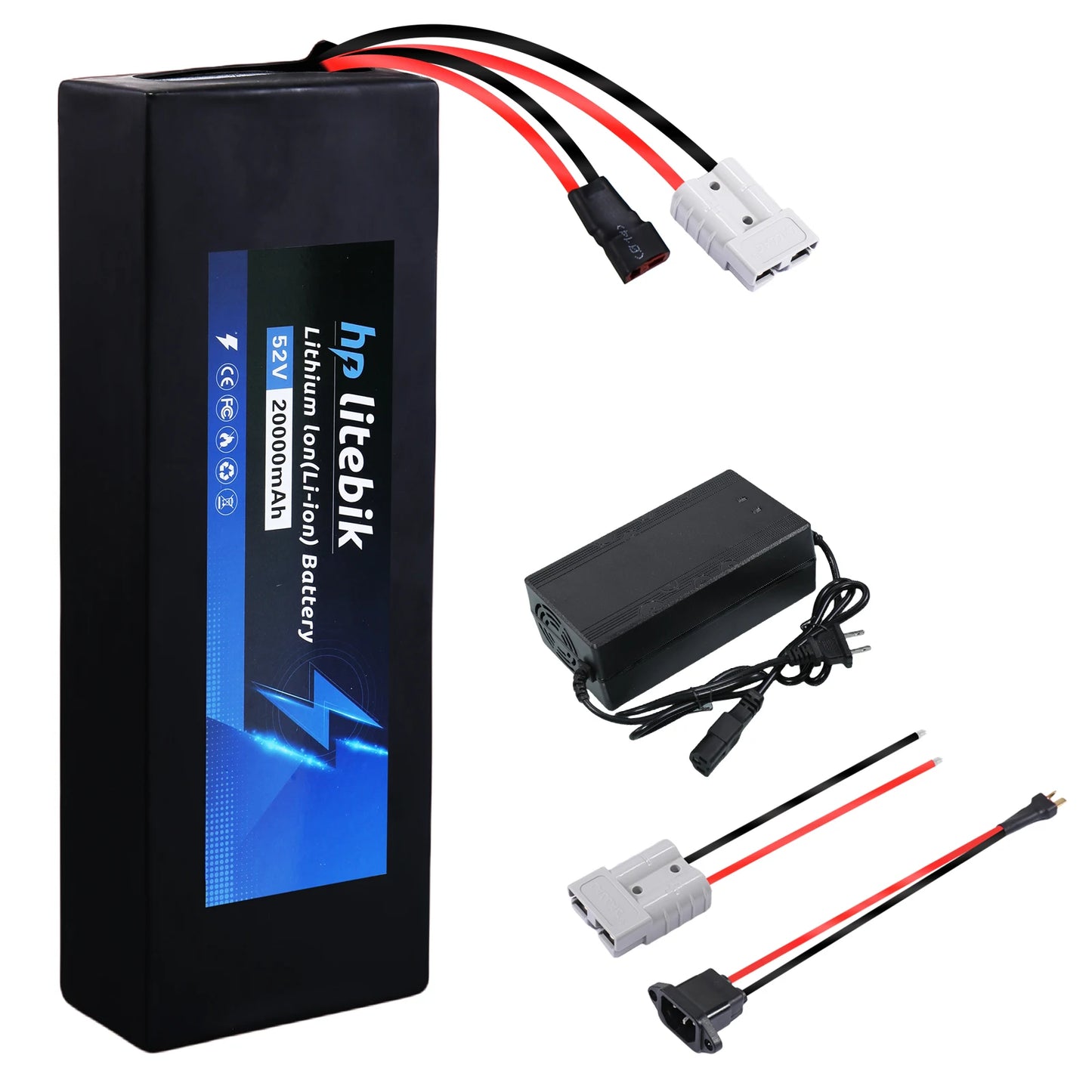 36v 48V Battery, 10Ah/ 14AH/ 16AH/ 20AH Ebike Battery for 200-1200W Electric Bike Bicycle, Scooter and Other Motor