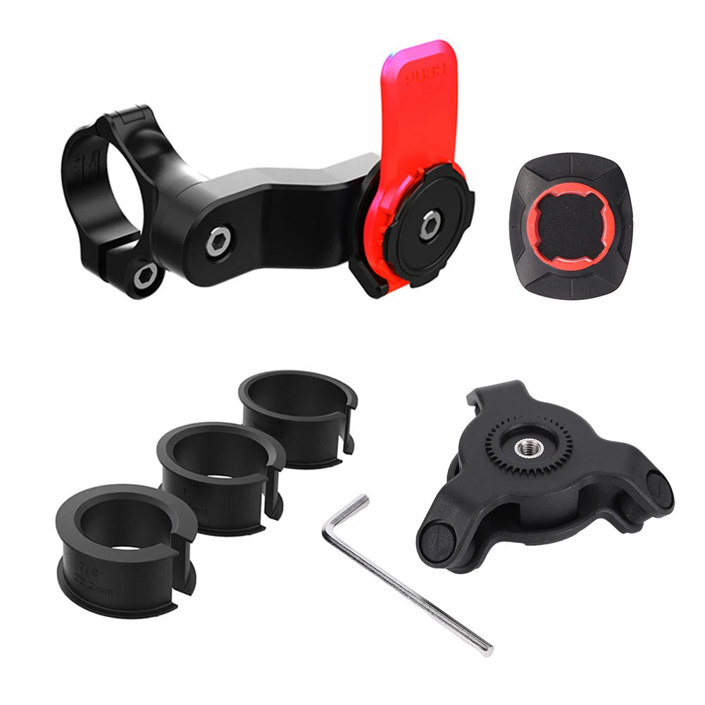 Quad Lock Motorcycle Bike Phone Holder Stand Bicycle Phone Holder Bike Holder 360° Rotatable Navigation Support Security Bracket