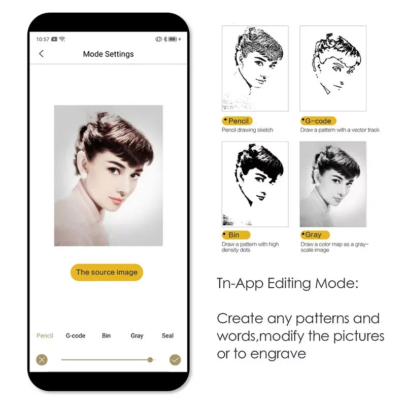 LaserPecker Laser Engraver With 405nm Laser Tool for Wood Leather Paper Portable Laser Engraving Machine LP1 Pro