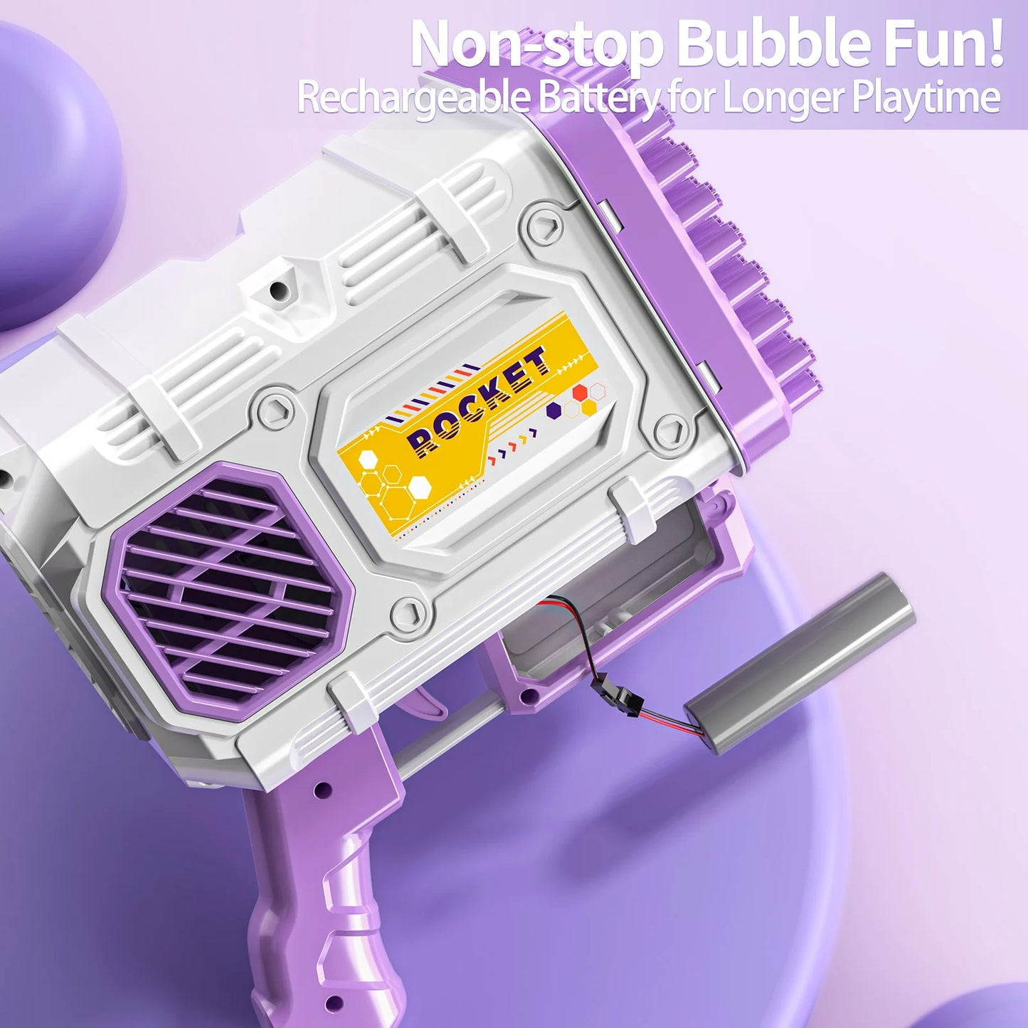 86 Holes Rocket Bubble Gun Toys Kids Electric Launcher Handheld Portable Toys  Automatic Bubble Gun Outdoor Toys Children Gifts