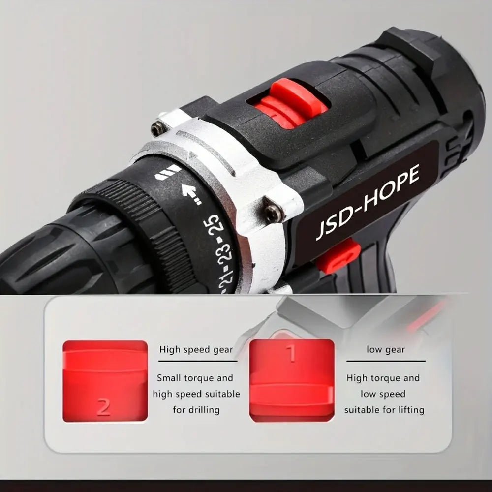 Hand drill turn home hand drill rechargeable tool lithium electric turn multi-function impact pistol drill electric screwdriver