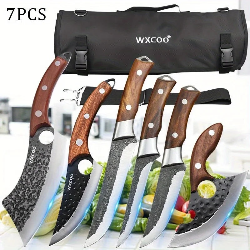 1-7 Piece Professional Kitchen Knife Set Chef Sashimi Boning Cleaver Utility