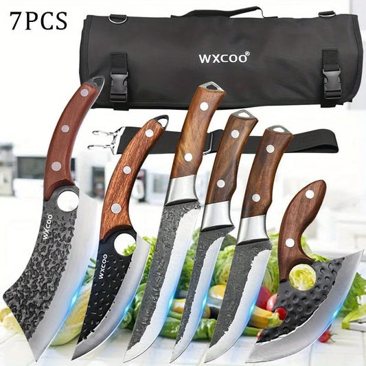 1-7 Piece Professional Kitchen Knife Set Chef Sashimi Boning Cleaver Utility