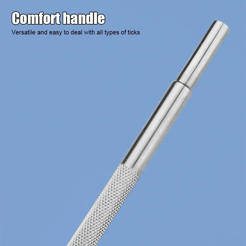 Pet Tick Removal Stainless Steel Tweezers Flea Remover Hook Rustproof Tick Puller Mite Flea Extractor Pet Grooming Supplies