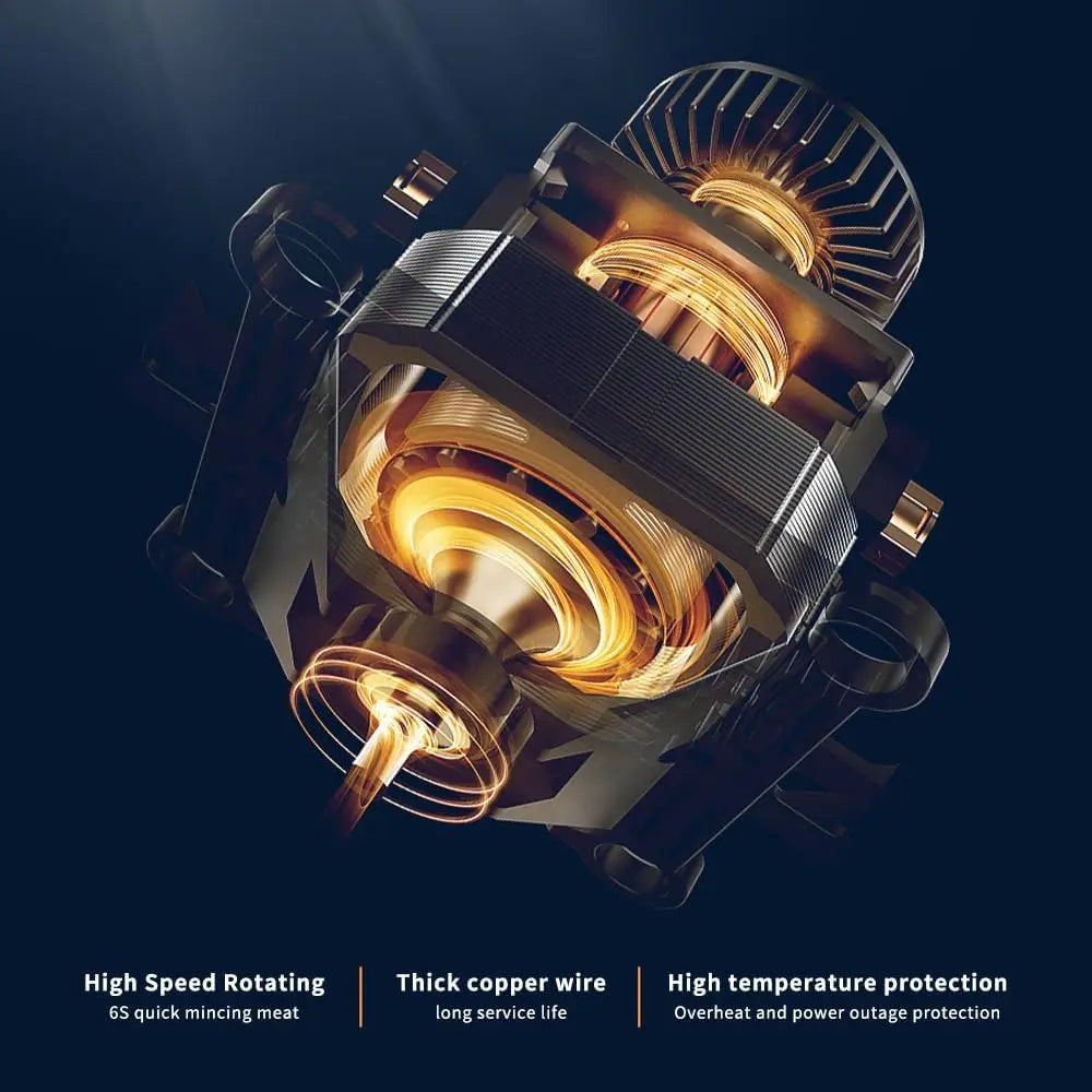 Electric Meat Grinder 304 Stainless Steel Multi Functional Four Blade Mixer