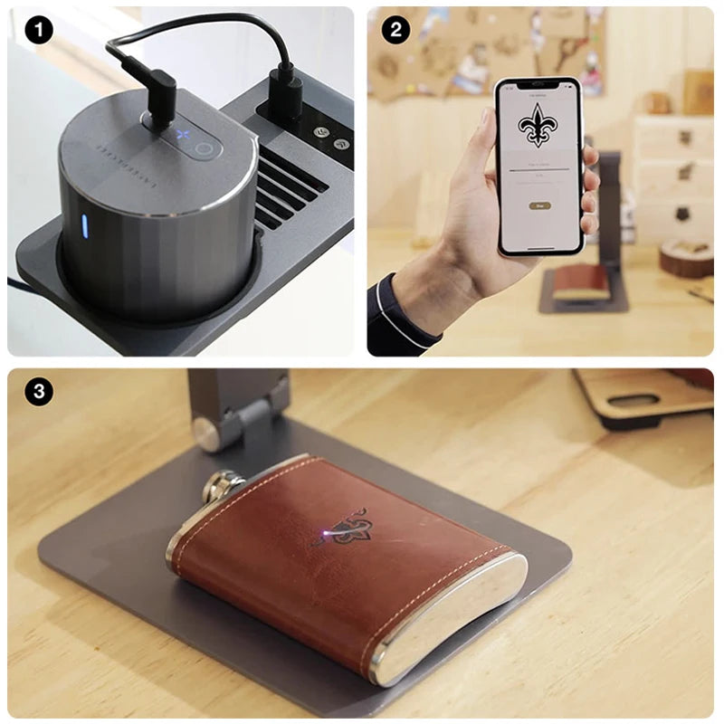 LaserPecker Laser Engraver With 405nm Laser Tool for Wood Leather Paper Portable Laser Engraving Machine LP1 Pro