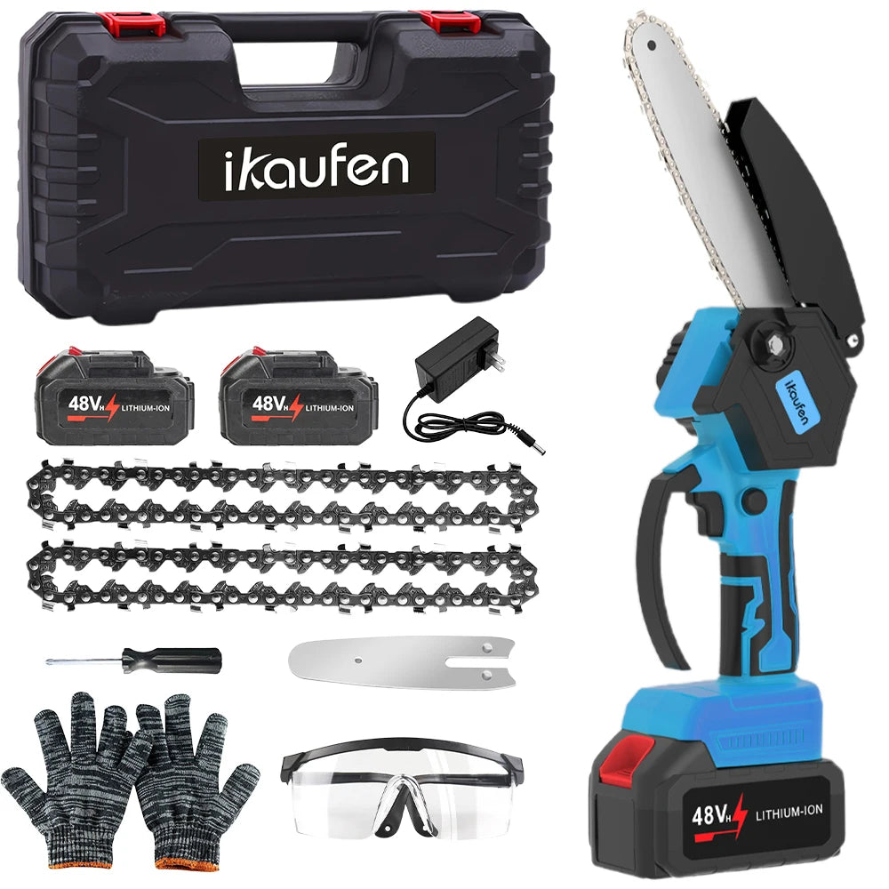 8 Inch Brushless Chainsaw Cordless Electric Handheld Portable Wood Logging Chainsaw Garden Pruning Wood Power Garden Tool