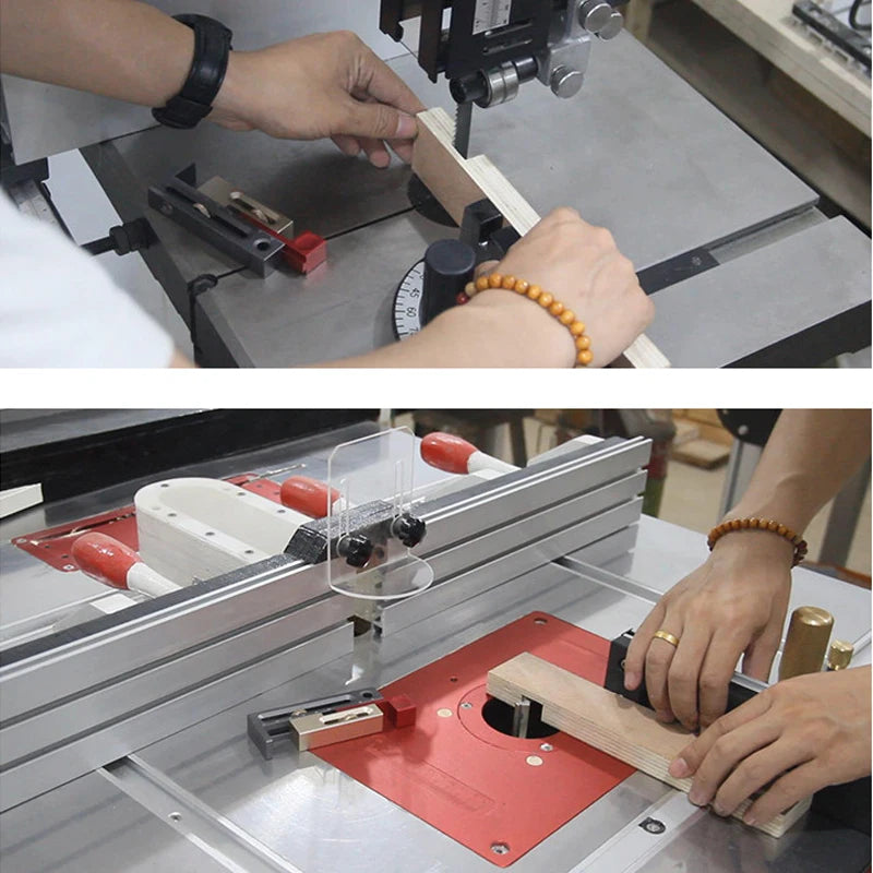HONGDUI Table Saw Slot Groove Adjuster Mortise and Tenon Movable Measuring Block Woodworking Tool