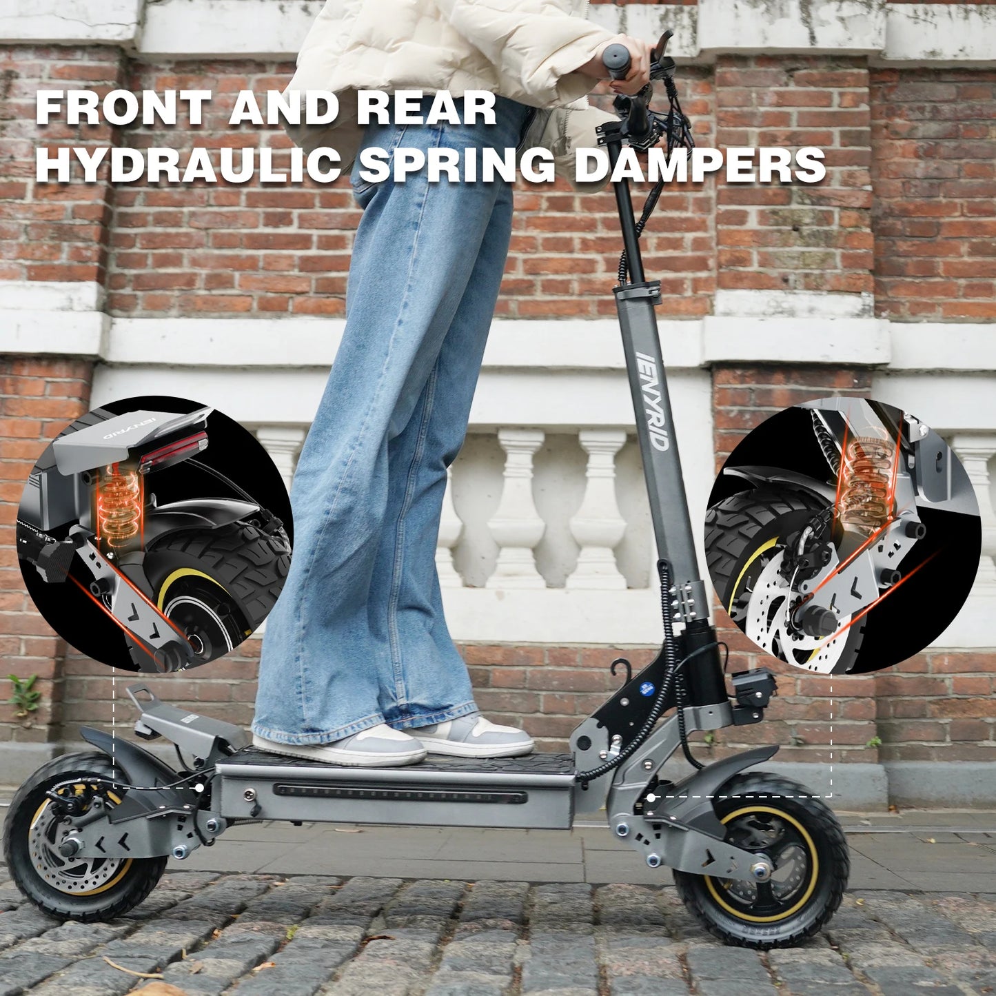 Electric Scooter for Adults 800w e Scooter Foldable Kick Scooter 10" Pneumatic Tire Off Road eScooter with Long Range