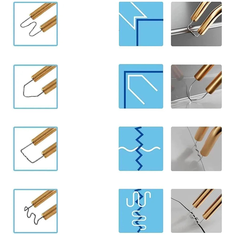 50W Plastic Welding Machine 200 / 1000Pcs Staples Hot Stapler Welding Soldering Equipment Tools Car Bumper Repair Kit (US plug)