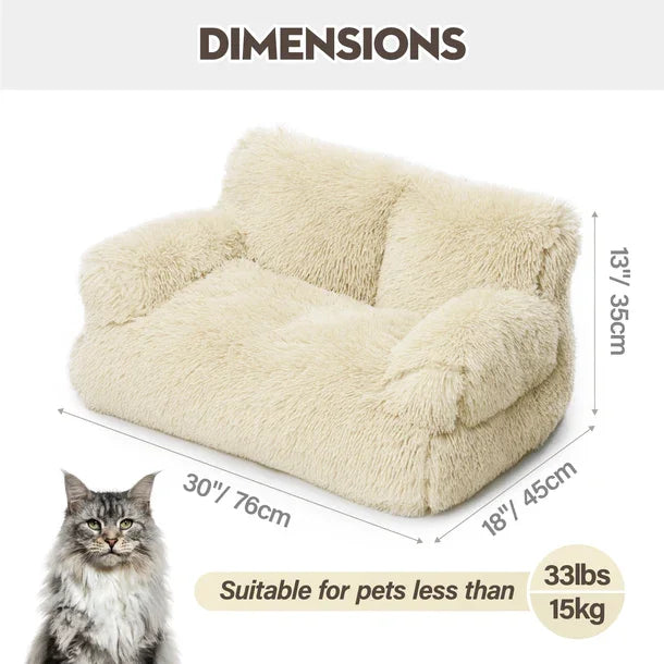 Mewoofun Dog Couch Small Dog Bed with Removable Washable Cute Cat Couch for PetsCat Beds for Indoor Cats with Anti-Slip Bottom