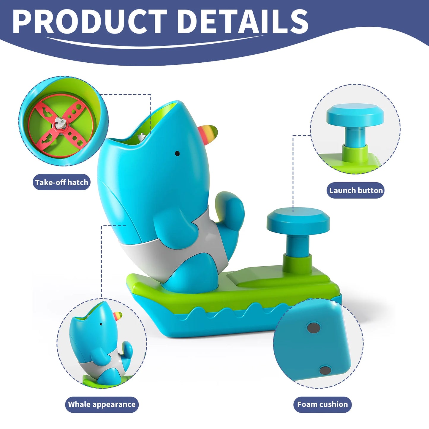 Flying Disc Launcher Outdoor Outside Toys, Outdoor Toys For Kids Boys