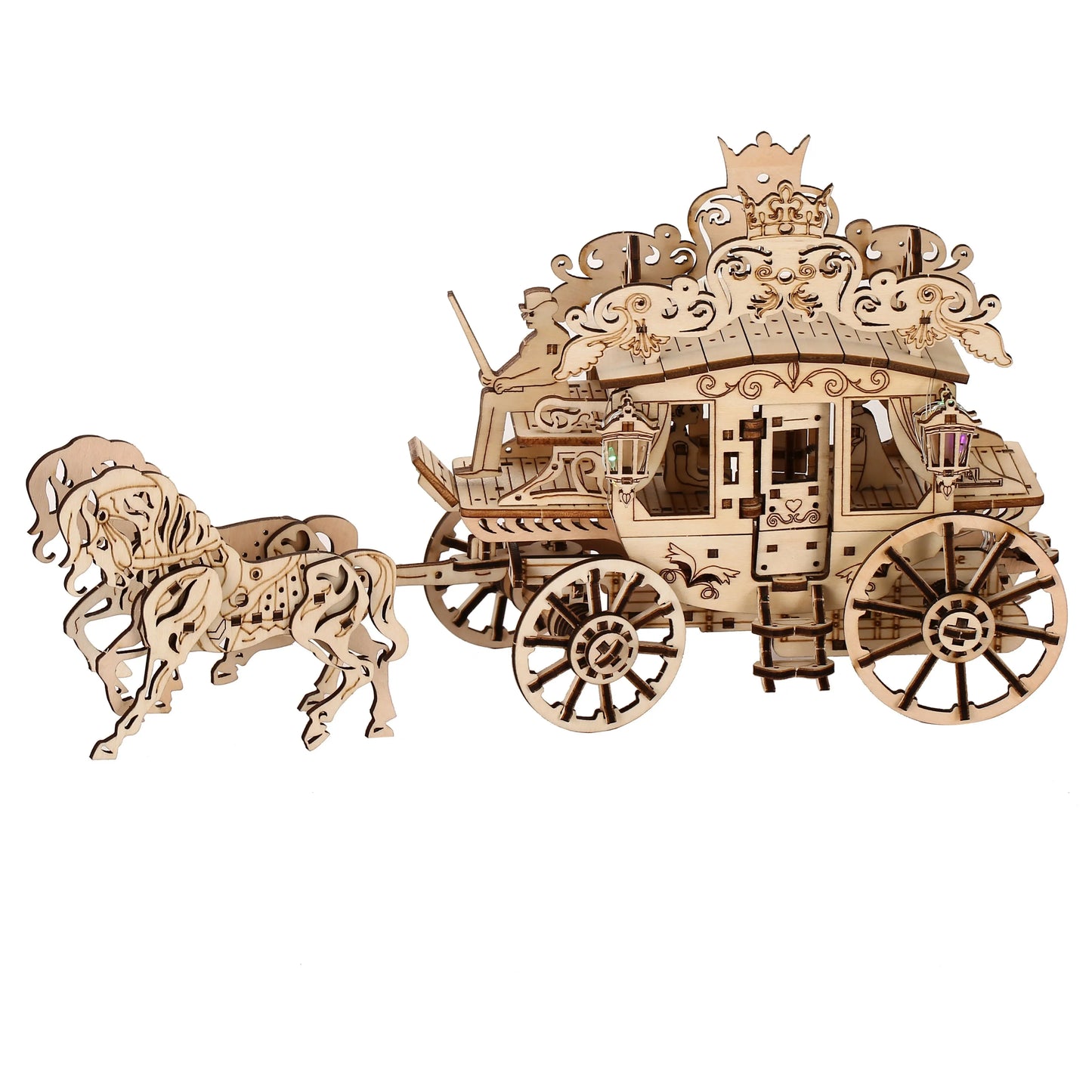 gharry Model DIY 3D Wooden Puzzle Building Block Kits Assembly Toy Birthday Gift For Kids Adult Home Decor