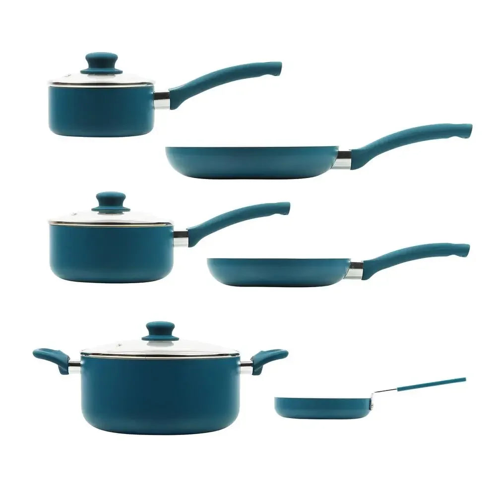 12-Piece Corsair Blue Nonstick Aluminum Cookware Set