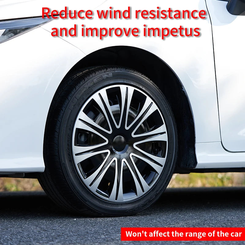 4PCS Hubcaps 17 Inch Full Coverage Sunlight Style Wheel Cover Cap Design for Most Car Iron Automobile Full Rim Cover Accessories