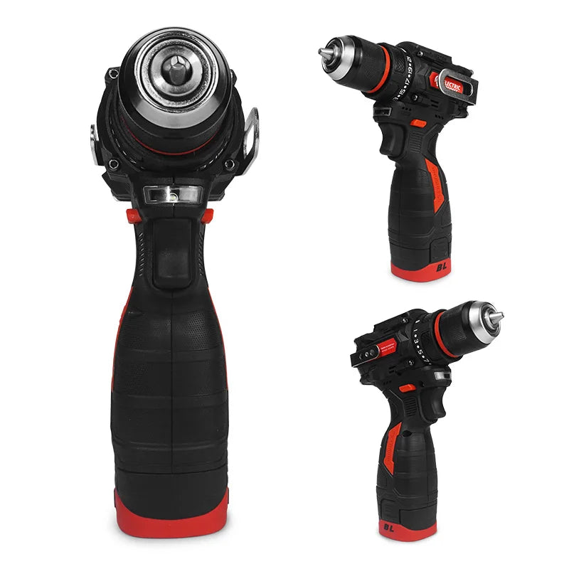 280NM 16.8V Brushless Electric Drill Cordless Screwdriver Electric Drill Battery Set Household Multi-functional DIY Power Tools