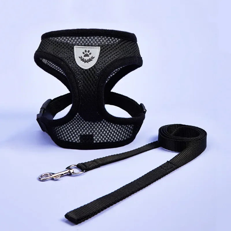 Cat Dog Adjustable Harness Vest Walking Lead Leash For Puppy Dogs Collar Polyester Harness For Small Medium Dog Cat Accessories