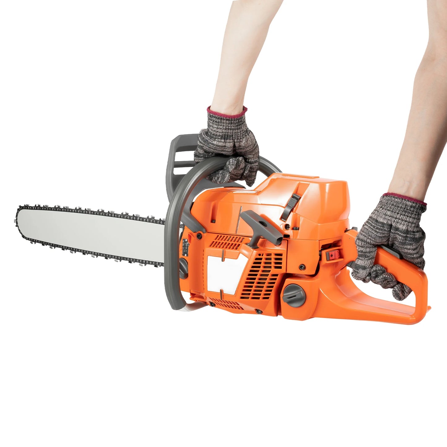 2-Stroke 72cc Gasoline Powered Chainsaw with 24'' Guide Bar Saw Chain Engine Farm Trees Wood Branch Cutting Tool
