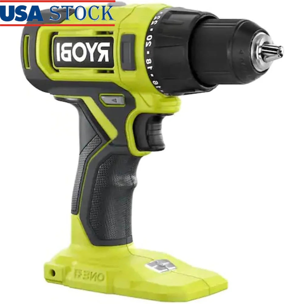 RYOBI ONE  18V Cordless 1/2 in. Drill/Driver Tool Only PCL206B Black Green