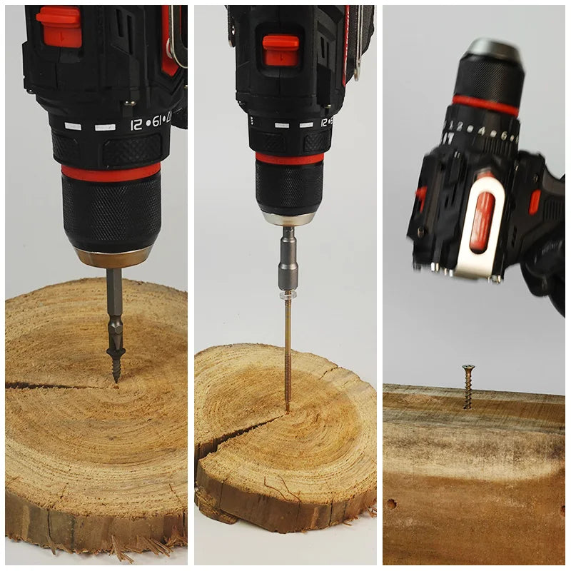 280NM 16.8V Brushless Electric Drill Cordless Screwdriver Electric Drill Battery Set Household Multi-functional DIY Power Tools