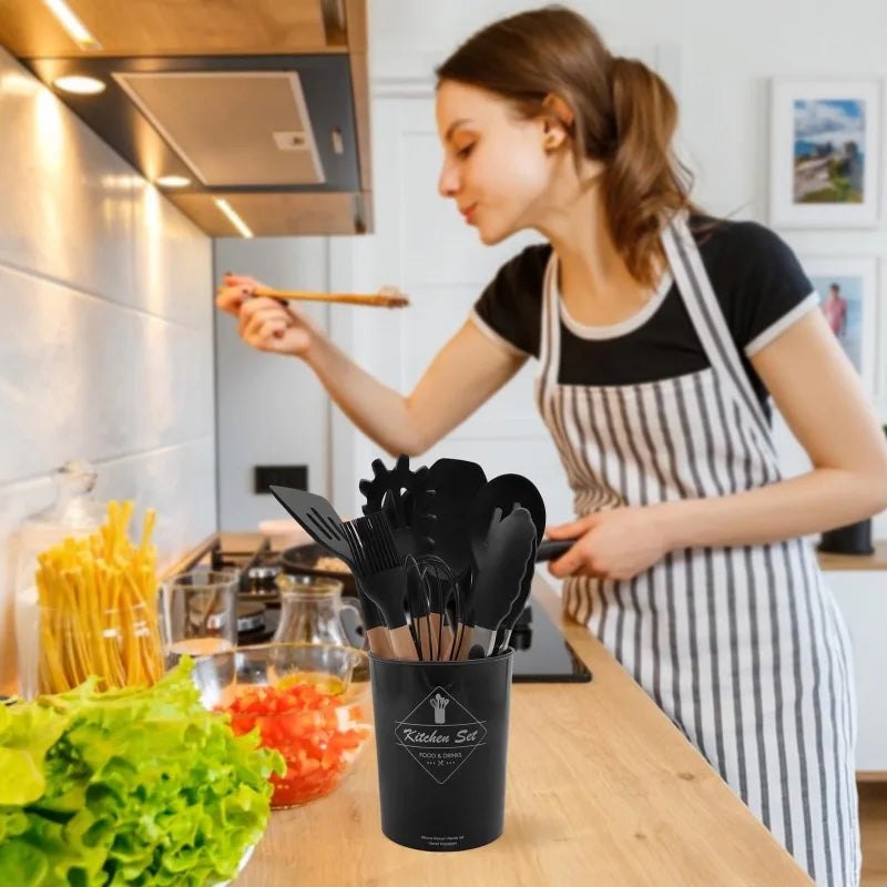 Cooking Utensils Set of 12 Silicone Kitchen Utensils