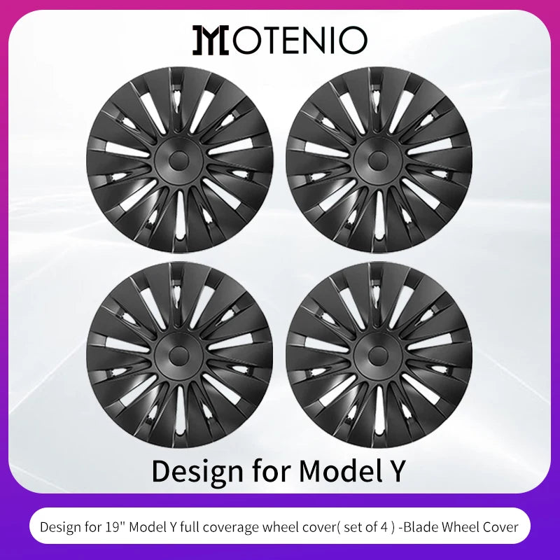 4PCS/Set Hubcaps 19 inches Full Coverage Arachnid Wheel Cover Cap Design for Tesla Model S/ Model Y Automobile Accessories