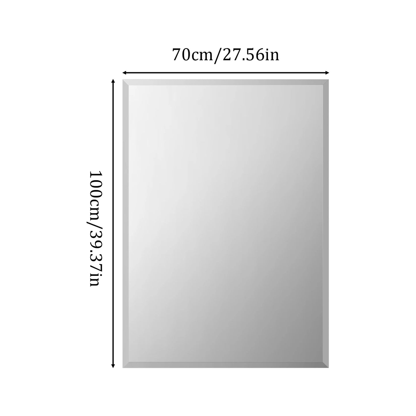 Wisfor Frameless Bathroom Mirror Over Sink Beveled Rectangle Vanity Modern