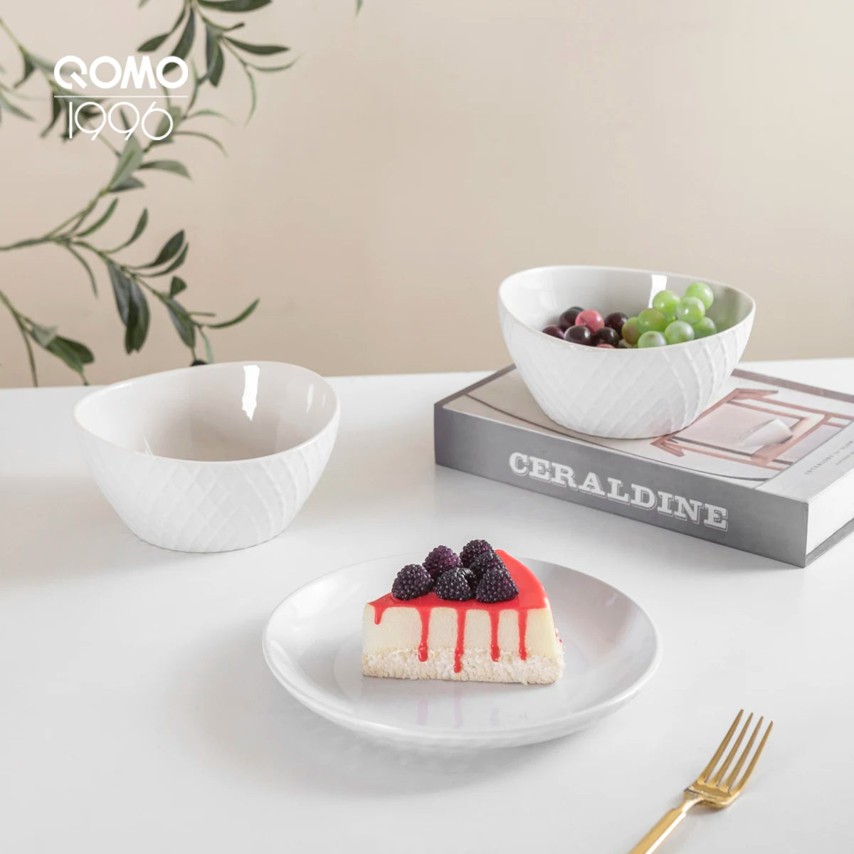 16 Piece Ceramic Dinner Tableware Set，Service for 4,Simple Style