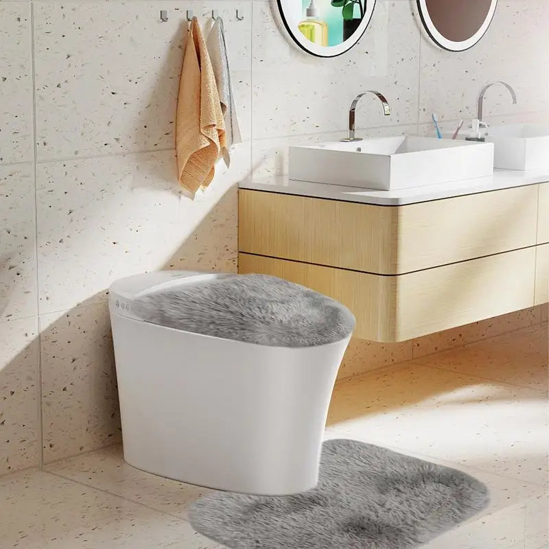 3pcs Bathroom Rug Set Bathroom Tie Dye Mat Toilet Soft Non Slip Rug Shower Carpets Toilet Lid Cover Floor Mats Set Washable