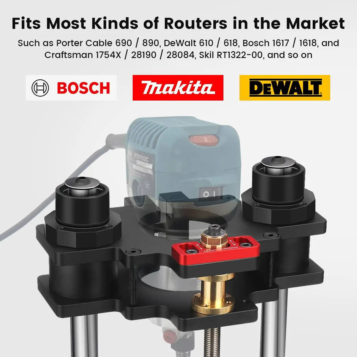 GD7 PRO Router Lift for 65mm 69mm Wood Router Table Set Up Lift with Plate Precision Woodworking Tool by ENJOYWOOD