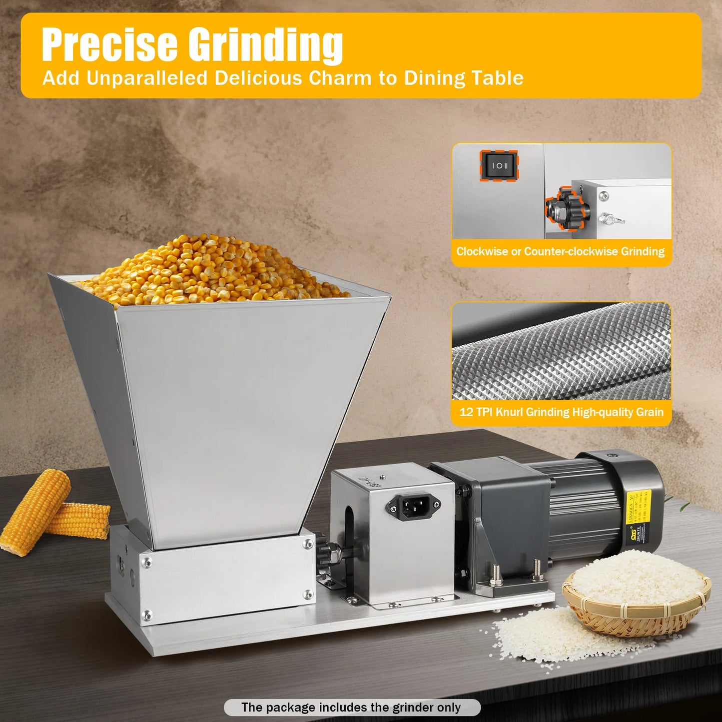4L Electric Grain Mill Barley Grinder 20 Kg Per Hour Malt Crusher Home Brew