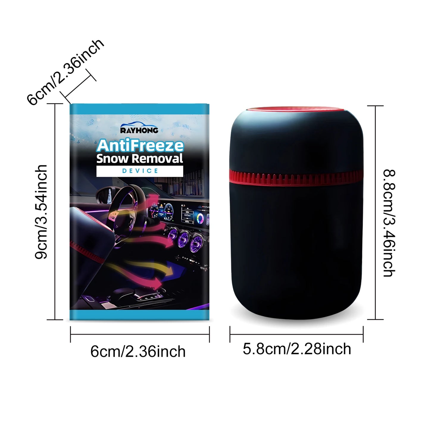 Car Snow Melting Portable Windshield Snow Melter Heater Automobile Windshield Ice Removal Melts Snow For Car Accessories Tools