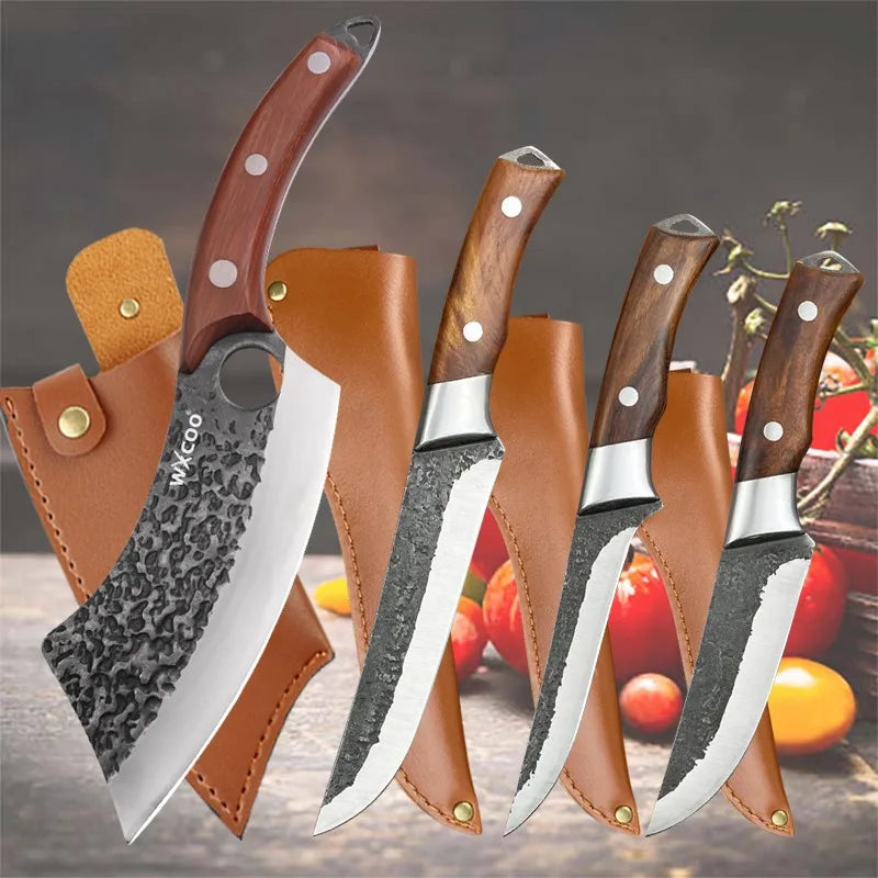 1-7 Piece Professional Kitchen Knife Set Chef Sashimi Boning Cleaver Utility