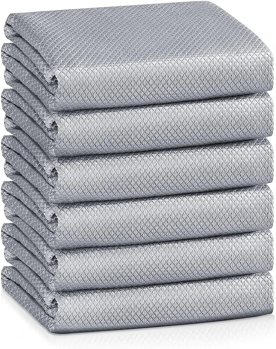 Fish Scale Streak Free Magic Glass Window Car Mirror Microfiber Cleaning Cloth Cleaner Cloths,Lint Free Stainless Steel