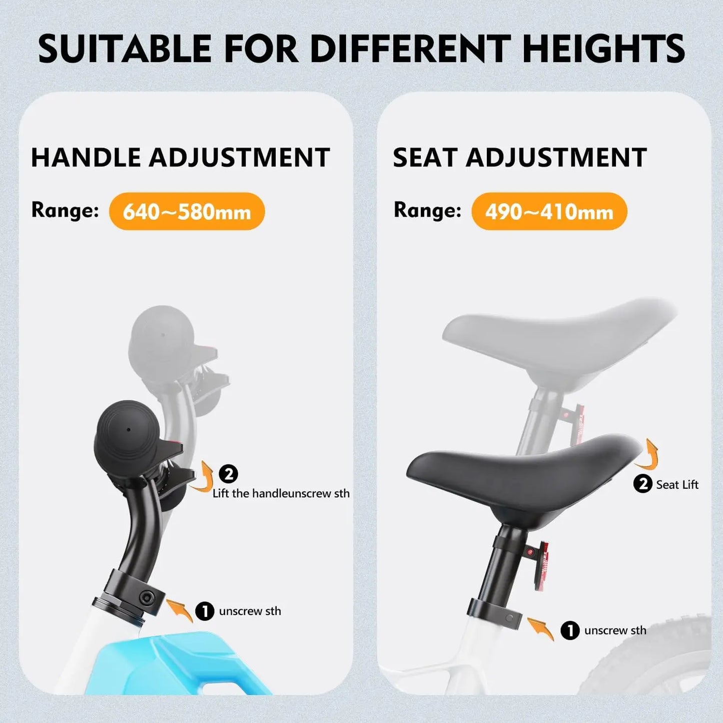 AOKDA K8 Electric Bikes for Kids, 180W Electric Balance Bike, 12" Pneumatic Tire 21.6V/5.2Ah Battery Boys & Girls E Bike Bicycle