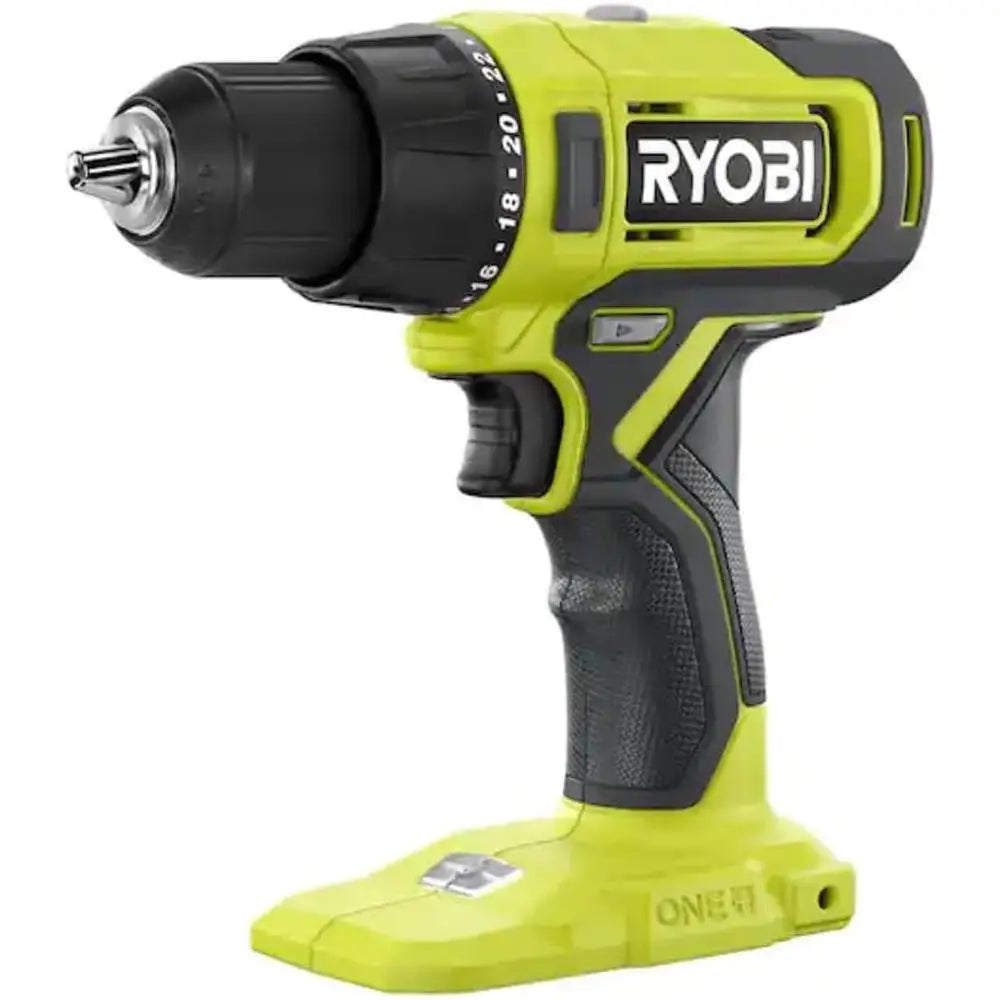 RYOBI ONE  18V Cordless 1/2 in. Drill/Driver Tool Only PCL206B Black Green
