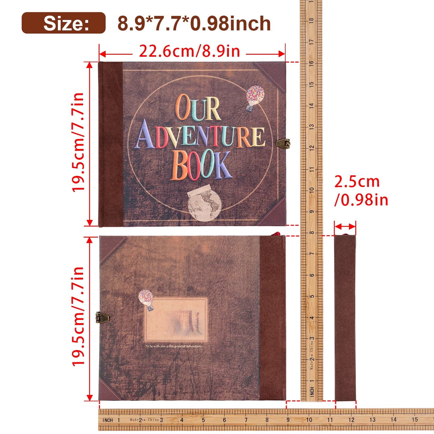 Our Adventure Book 146 Page DIY Handmade Photo Album Scrapbook Retro Kraft Album Anniversary Wedding Memory Mother's Day Gift