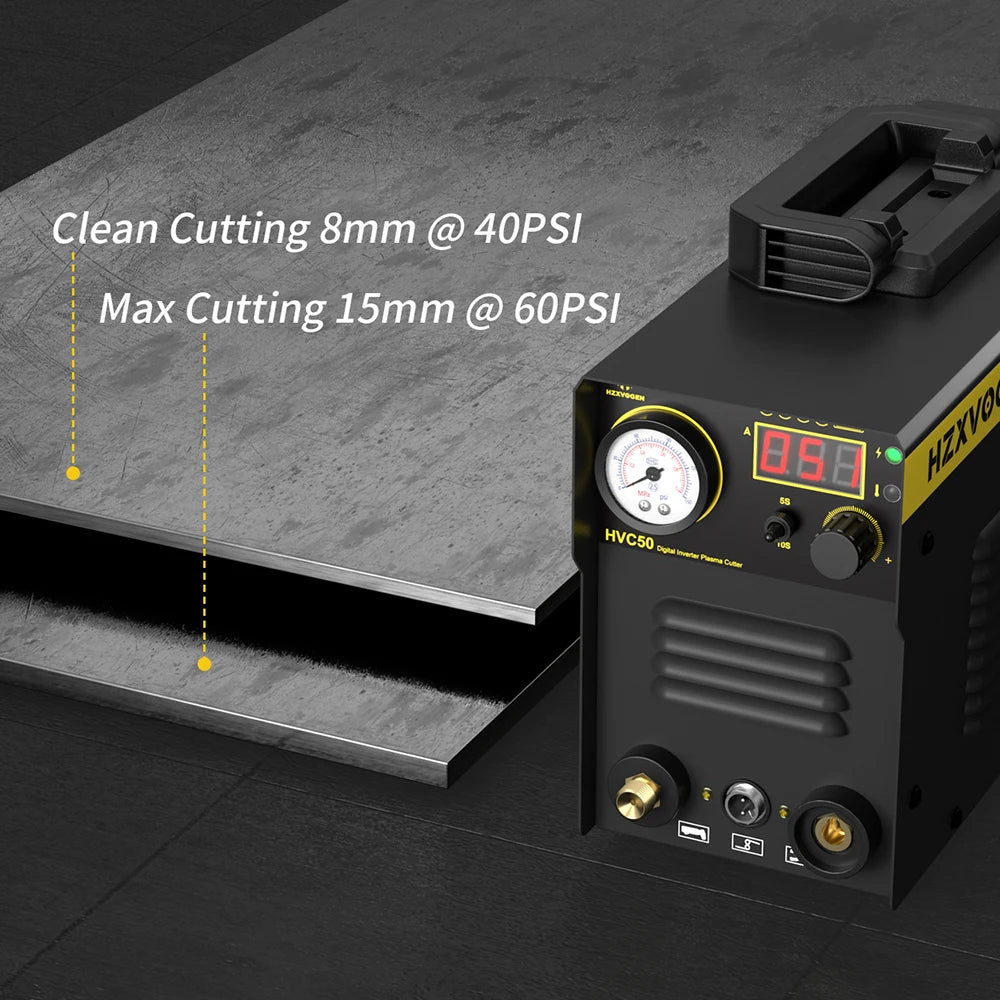 HZXVOGEN 50A IGBT Inverter Plasma Cutter 110V/220V Cutting Machine for Stainless Steel Aluminum Metal Portable Welding Equipment