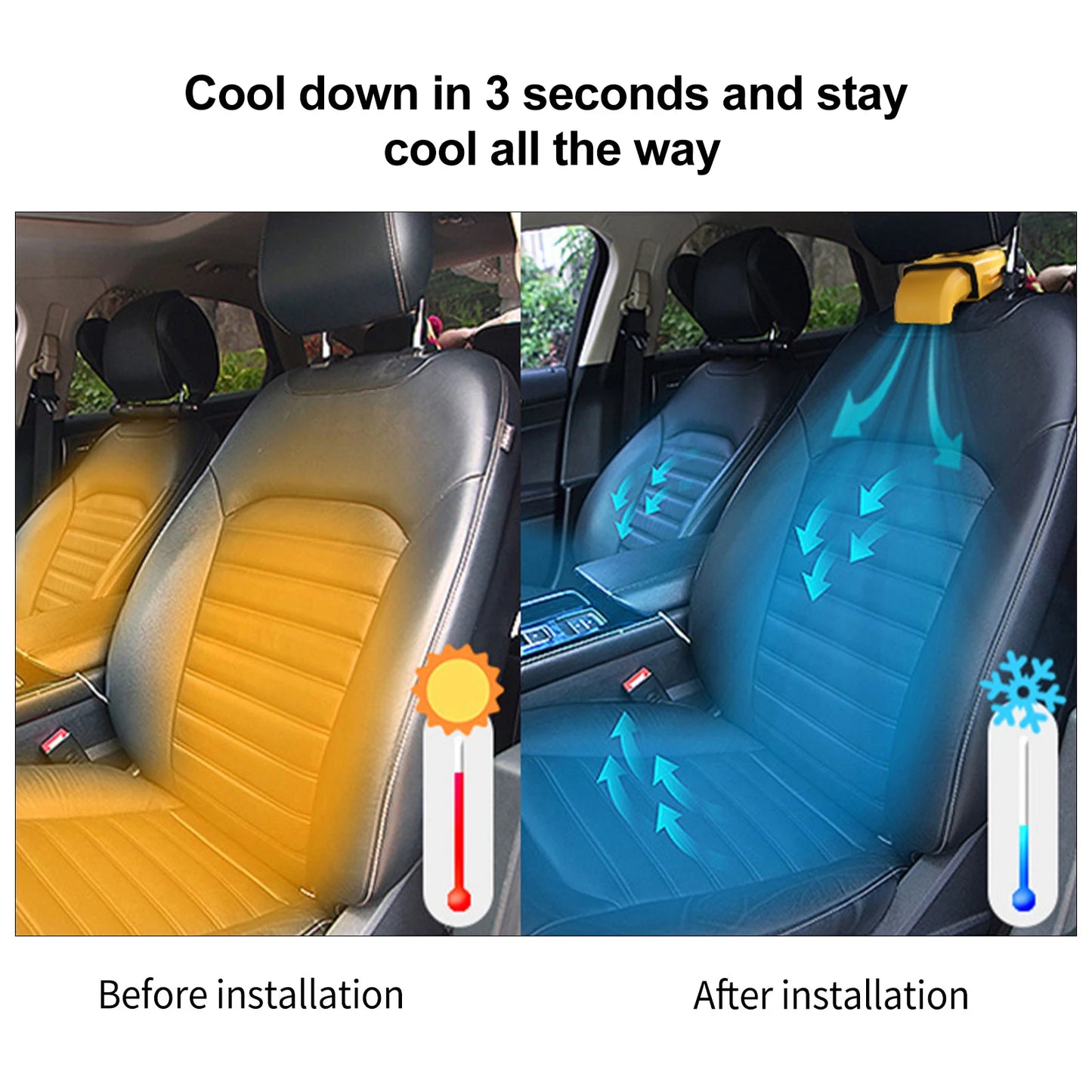 12V Electric Cooling Heating Fan Demister Defroster 150W Car Electric Heater Portable Heating Cooler Fan Automobile Accessories