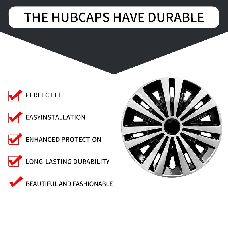 14Inch Arachnid Style Universal Hubcap R14 Wheel Covers For Cars - Set Of 4 Fits Most Cars Automobile Full Rim Cover Accessories