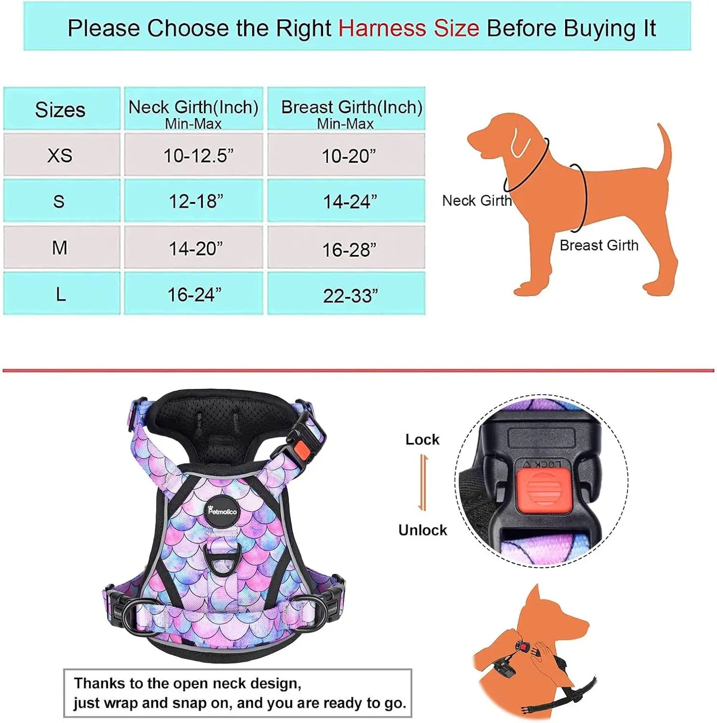 No Pull Dog Harness and Leash Set No Choke Easy Control Handle Soft Padded Reflective Vest  for Medium Dog Breed Cow Pattern