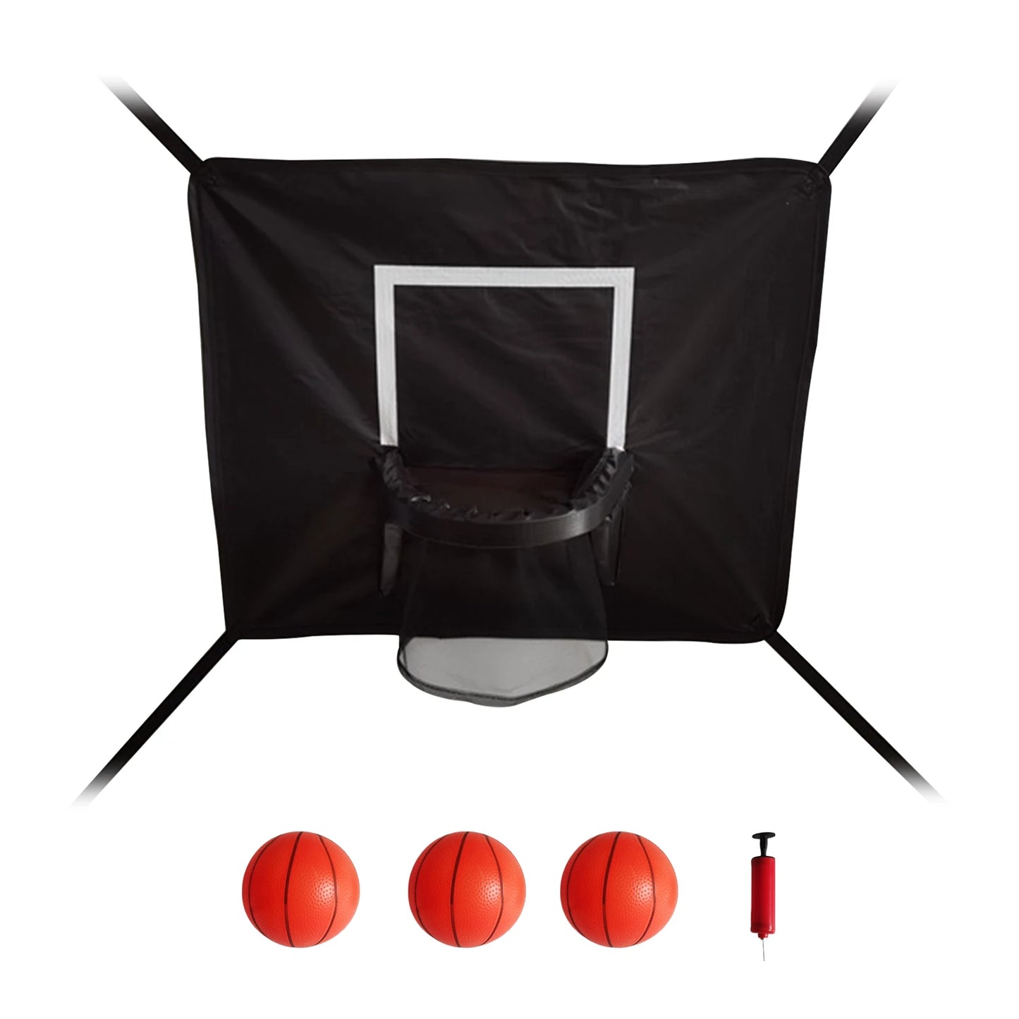 1 Set Trampoline Basketball Hoop with 3 Mini Balls And Pump Weatherproof Easy to Assemble Kids Entertainment Sport Trampoline Ac