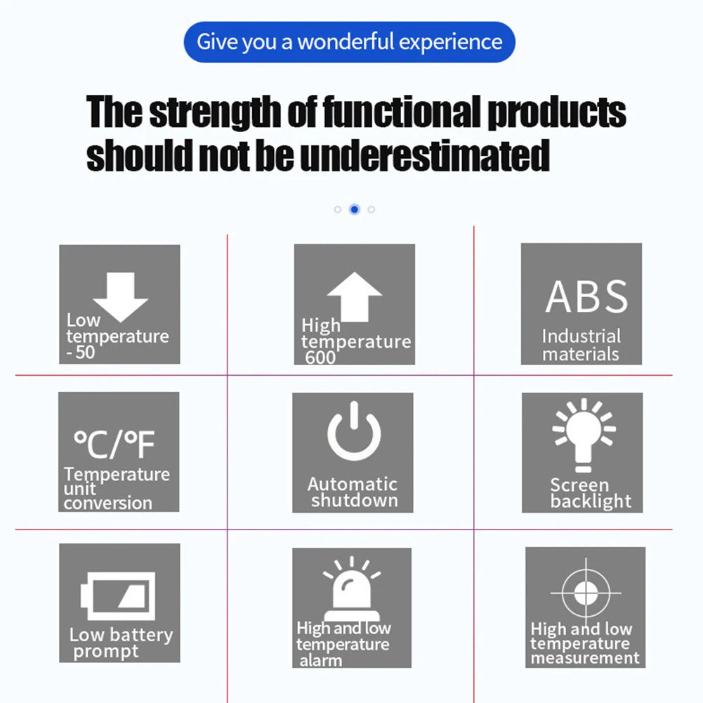 Infrared Thermometer with Backlight Handheld Temperature Gun