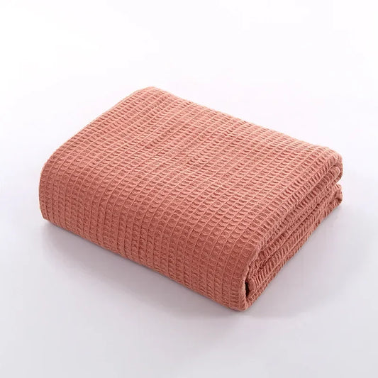 Family Pure Cotton Beehive Cover Is Simple Solid Color Soft Breathable Nap Multi-functional Lightweight Air Conditioning Blanket