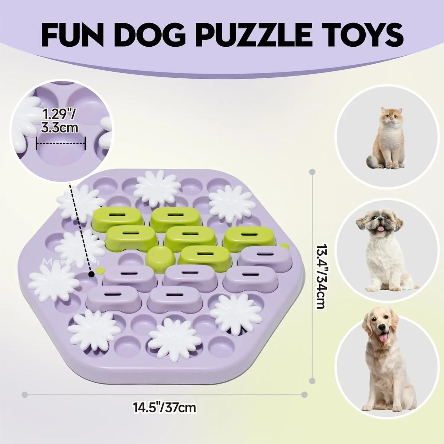 MEWOOFUN Level 4 Dog Puzzle Toy Enrichment Toys for Dogs IQ Training Dog Slow Feeder Interactive Toys for All Breeds