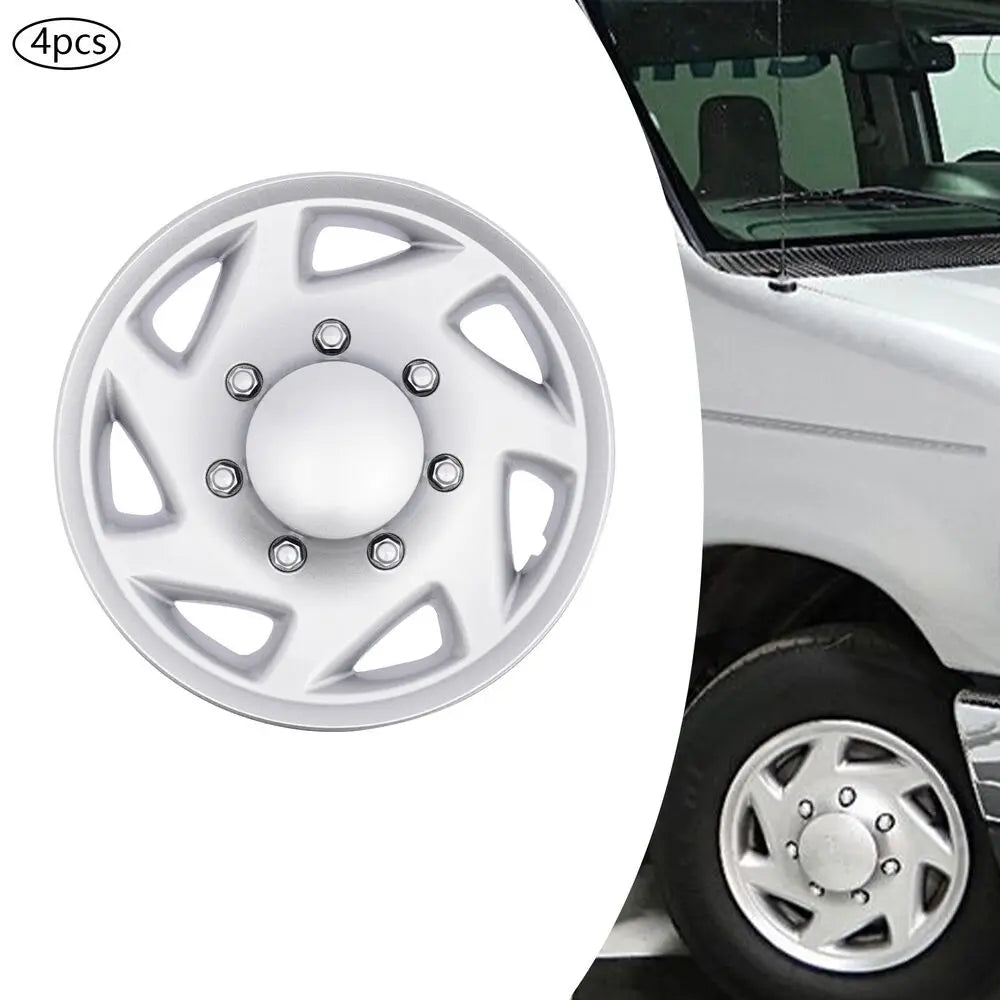 4 NEW For 99-18 Ford Econoline E250 E350 E450 Hubcap Silver Van Full Wheel Cover